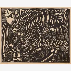 La Peche, 1910-11 by Atelier Raoul Dufy, Woodcut on paper, offered Feb 2023