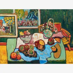 La table est mise by Roger Ricard, Oil on canvas, offered Feb 2023