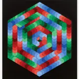 Victor Vasarely, Tsiga, 1983, Serigraph on paper