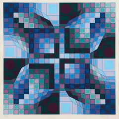 Velte by Victor Vasarely, 1983, Serigraph on paper, offered Feb 2023