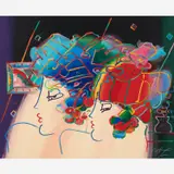 Peter Max, Mondrian Ladies on Black, 1989, Serigraph on paper