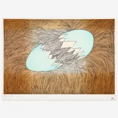 Shuvinai Ashoona, Hatched, 2007, Color lithograph on paper