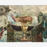 Vera Berdich, Mesmer's Magnetic Tub, 1968, Collage