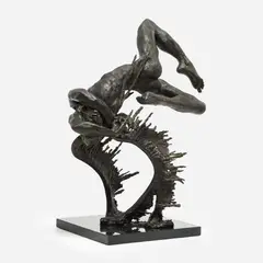 Icarus by Enzo Plazzotta, 1979, Patinated bronze, offered Jul 2022