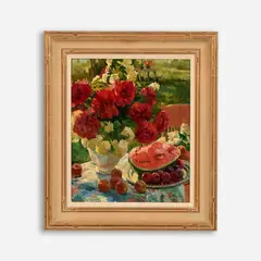 Floral Feast by Don Ricks, 1990, Oil on canvas, offered Jul 2022