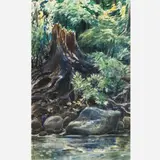 Frederic James, By the Edge of the Pond, 1960, Watercolor and gouache on paper