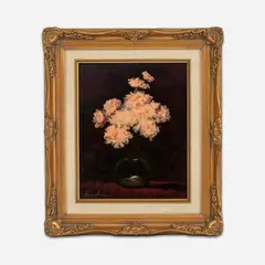 Pink on Black, circa early 1990s by Heinie Hartwig, Oil on Masonite, offered Jul 2022