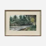 Frederic James, Rain on the Road, 1960, Watercolor on paper