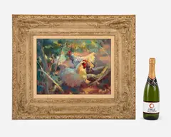 Just Resting by Mary Betzenderfer, 1990, Oil on canvas, offered Jul 2022