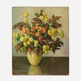 Grace Bliss Stewart, Untitled (Floral still life), Oil on canvas