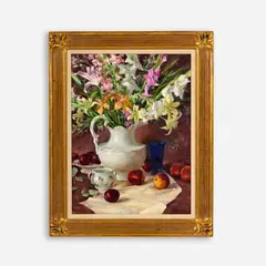 Ron Rencher, Peaches and Plums, 1995, Oil on canvas