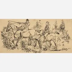 Untitled by Henry Ardmore Sandercock, Pen and ink on paper, offered Jul 2022