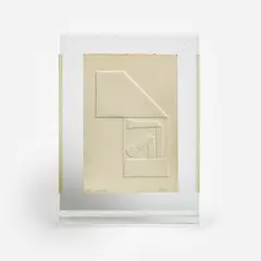 Omar Rayo, Matches, circa 1970 Intaglio embossed paper 10 3/4" x 7 1/2, Pencil