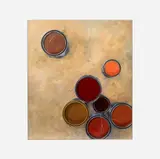 Caroline Stark Records, Seven Paint Cans, 1978, Acrylic on canvas
