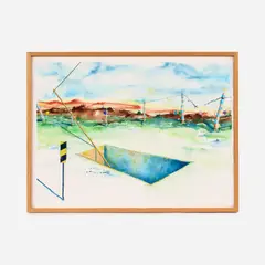 Arcade by Gordon Sherman, 1989, Watercolor on paper, offered Jun 2022