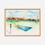 Gordon Sherman, Arcade, 1989, Watercolor on paper