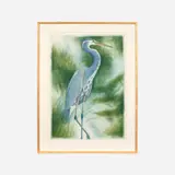 John Costin, Great Blue Heron, 1990, Color etching on paper