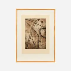 Nona Hershey, Wires III: Man with a Hoop, 1986, Etching and aquatint on paper