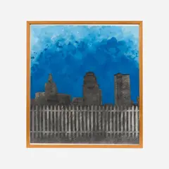 Michael Stack, This Plantation Has a Picket Fence, 1989, Watercolor and graphite on paper