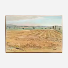 Robert Sudlow, Cut Wheat, Maple Hill, 1987, Oil on canvas