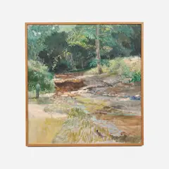 Robert Sudlow, Alder Tree and Stream at Noon, 1974, Oil on canvas