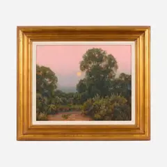 Moonrise (Peñasco, N.M.) by David Ballew, 1993, Oil on board, offered Mar 2022