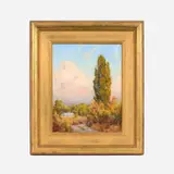 David Ballew, Quiet Fall Evening, Chamisal N.M., 1993, Oil on board