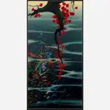 Eyvind Earle, Red Leaves, 1988, Serigraph on paper
