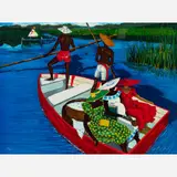 Jonathan Green, The Escorting of Ruth, 1993, Color lithograph on paper