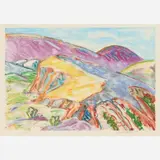 Russell Hamilton, Yellow Butte, 1982, Monotype on paper