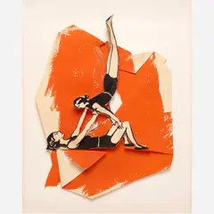 Kim MacConnel, Gymnasts, 1980, Gouache