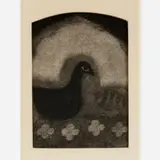 Nicholas Africano, Black Goose, 1971, Charcoal on paper