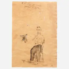 Nicholas Africano, August 1987 A Sparrow Pursued a Moth, 1987, Watercolor