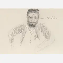 Cheeks Chubbier (Self-Portrait) by Nicholas Africano, 1974, Pencil on paper, offered Jan 2022