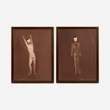 Nicholas Africano, Laughing Man and Crying Man, 1986, Acrylic