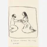 Won-suk Kim, I Have Lumps in My Breast, 1979, Crayon on paper