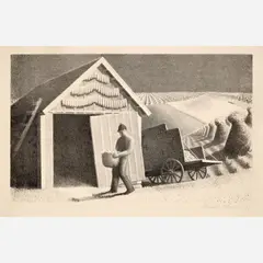 Seed Time and Harvest by Grant Wood, 1937, Lithograph, sold Jun 2026