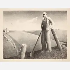 In the Spring by Grant Wood, 1939, Lithograph, sold Jun 2026