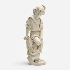 Pietro Bazzanti, Young Fisherman, circa 19th c. Carved, marble