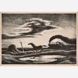 Thomas Hart Benton, The Race, 1942, Lithograph