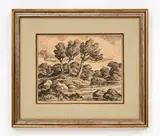 Birger Sandzén, Smoky Hill River, 1946, Lithograph on paper