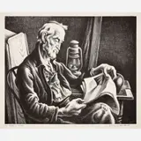 Thomas Hart Benton, Old Man Reading