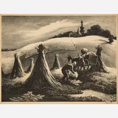 Loading Corn by Thomas Hart Benton, 1945, Lithograph on paper, sold Jun 2026