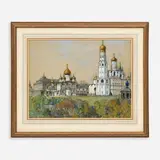 George Kreskentevitch Loukomski, The Kremlin of Moscow, 1928, Pastel and watercolor