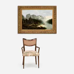 Karl Kaufmann, Untitled mountain lake landscape, Oil on canvas