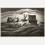 Thomas Hart Benton, Rainy Day, 1938, Lithograph