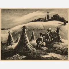 Loading Corn by Thomas Hart Benton, 1945, Lithograph on paper, sold Jun 2026