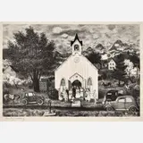 Doris Emrick Lee, Country Wedding, 1943, Lithograph