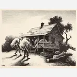 Thomas Hart Benton, Back from the Fields, 1945, Lithograph on paper