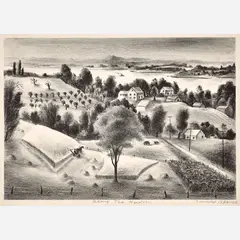 Arnold Blanch, Along the Hudson, 1939, Lithograph on paper